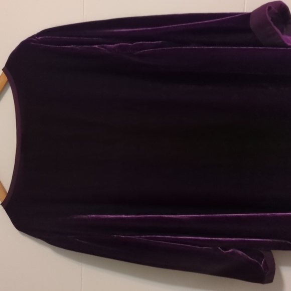 J.jill Luxurious Silk Blend Velvet Women's Tunic Top Holiday Sz 3X Boat Neck - Picture 9 of 10